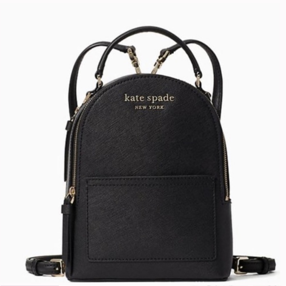 Kate Spade Cameron Mini Convertible Black Backpack - Picture 1 of 12